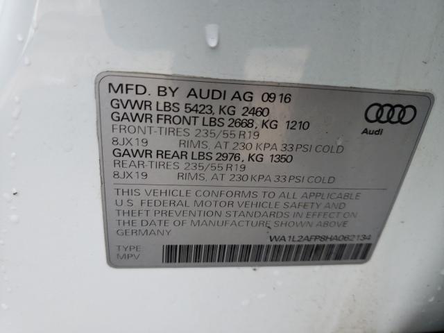 VIN WA1L2AFP8HA062134 2017 Audi Q5, Premium Plus no.10