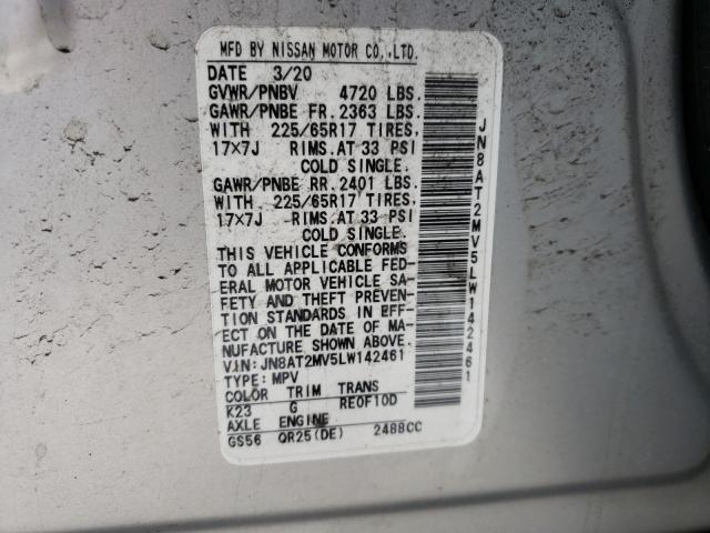 2020 NISSAN ROGUE S JN8AT2MV5LW142461