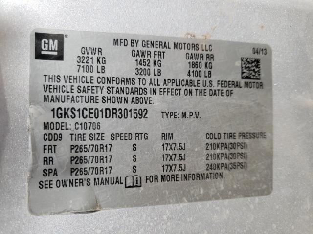 2013 GMC YUKON SLT 1GKS1CE01DR301592