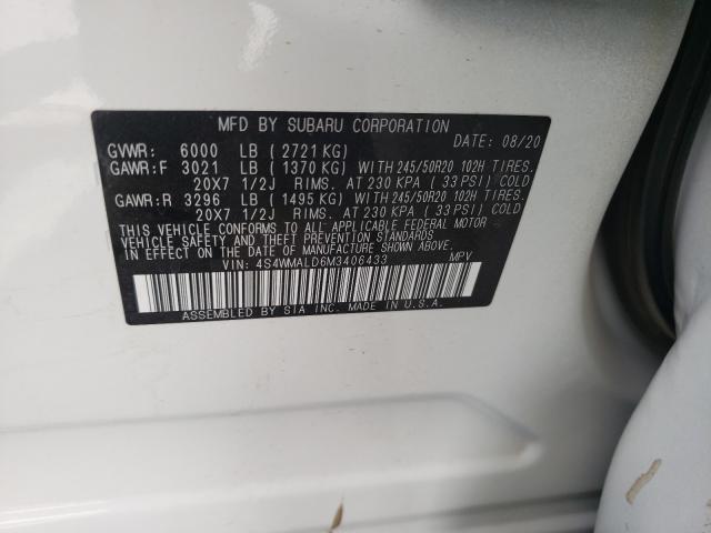 2021 SUBARU ASCENT LIM 4S4WMALD6M3406433