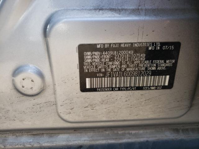 2016 SUBARU WRX LIMITE JF1VA1L60G9812029
