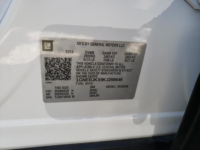 2019 CHEVROLET TRAVERSE R 1GNERJKX9KJ259649