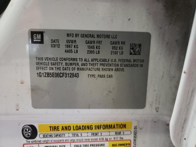 2012 CHEVROLET MALIBU LS 1G1ZB5E06CF312843