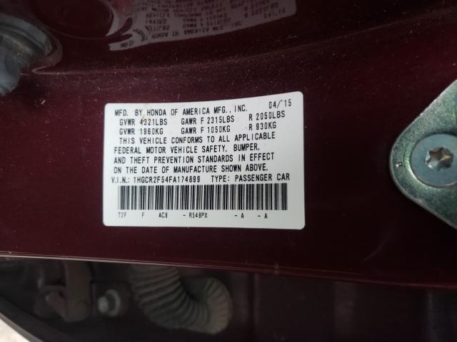 2015 HONDA ACCORD SPO 1HGCR2F54FA174899