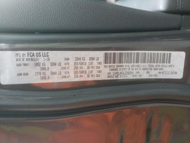 2018 DODGE DURANGO SX 1C4RDJAG3JC292241