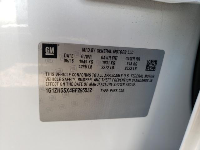 2016 CHEVROLET MALIBU PRE 1G1ZH5SX4GF295532