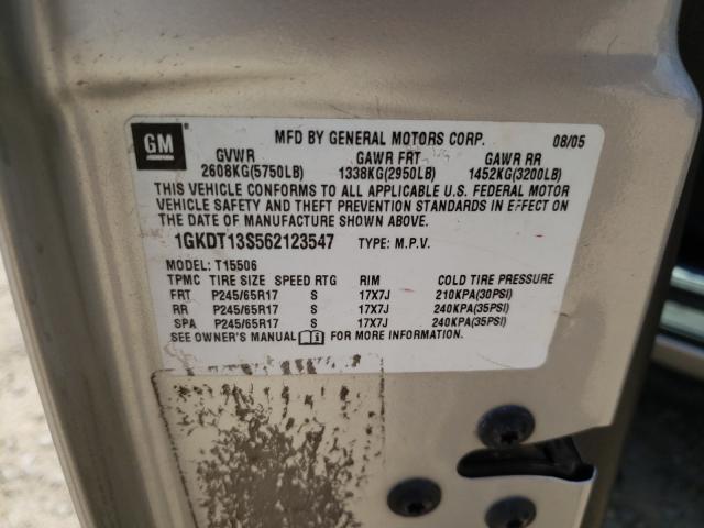 2006 GMC Envoy VIN: 1GKDT13S562123547 Lot: 40567951