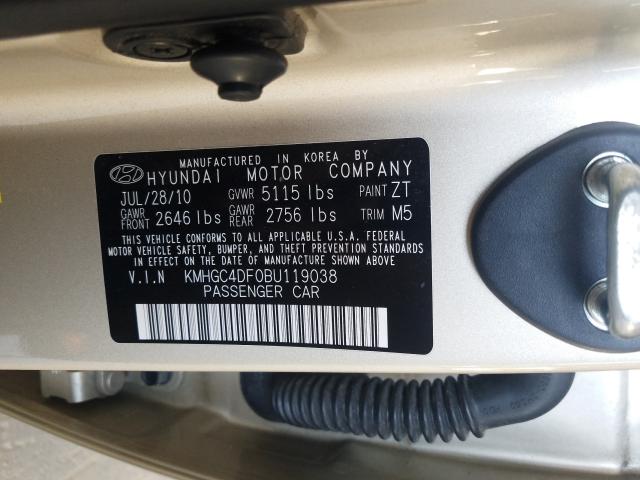 2011 HYUNDAI GENESIS 4. KMHGC4DF0BU119038