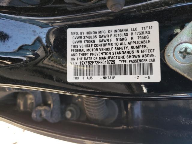 2015 HONDA CIVIC SE 19XFB2F72FE018729