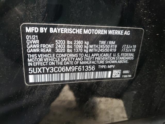 2021 BMW X3 SDRIVE3 5UXTY3C06M9F61356