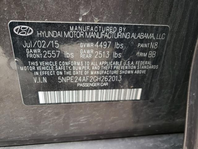 2016 HYUNDAI SONATA SE 5NPE24AF2GH262013