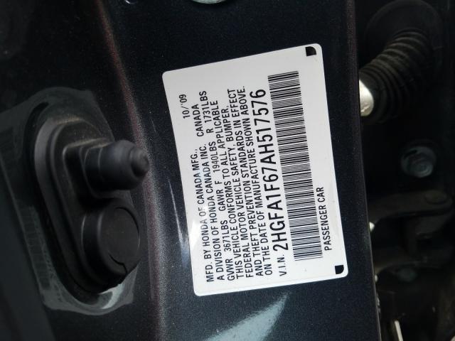 2010 HONDA CIVIC LX-S 2HGFA1F67AH517576
