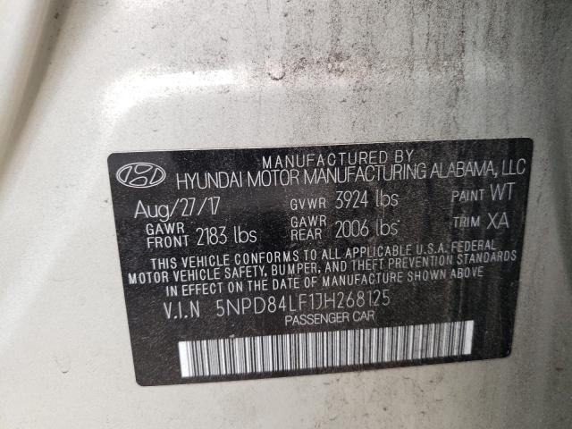 2018 HYUNDAI ELANTRA SE 5NPD84LF1JH268125