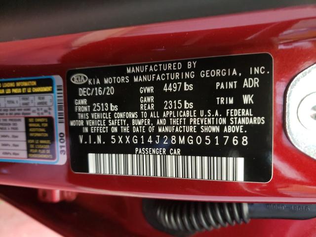2021 KIA K5 LXS 5XXG14J28MG051768