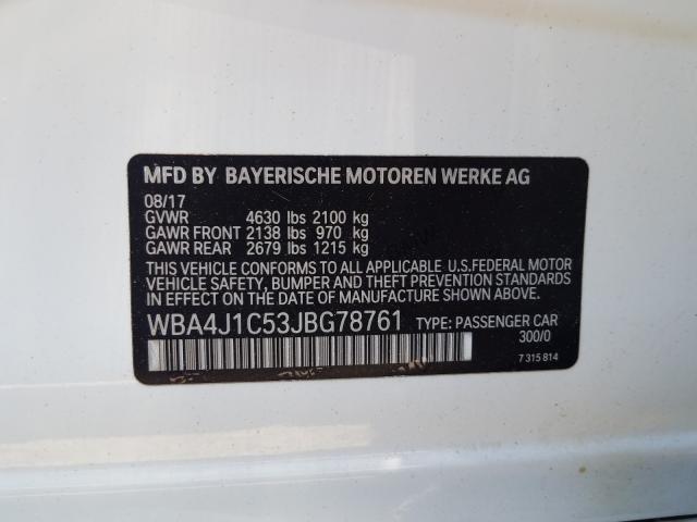 2018 BMW 430I GRAN WBA4J1C53JBG78761