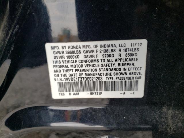 2013 ACURA ILX 20 19VDE1F37DE021203