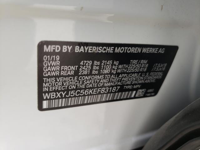 2019 BMW X2 XDRIVE2 WBXYJ5C56KEF83187