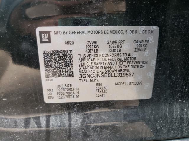 VIN 19XFL1H89PE010996 2020 CHEVROLET TRAX LS no.10