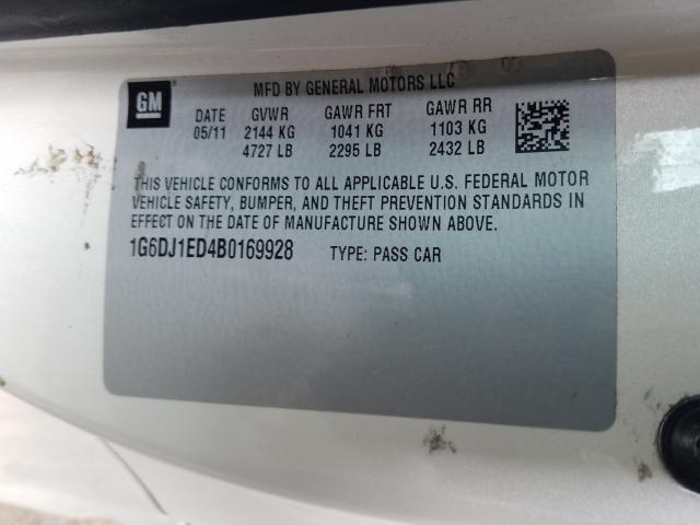 2011 CADILLAC CTS PERFOR 1G6DJ1ED4B0169928