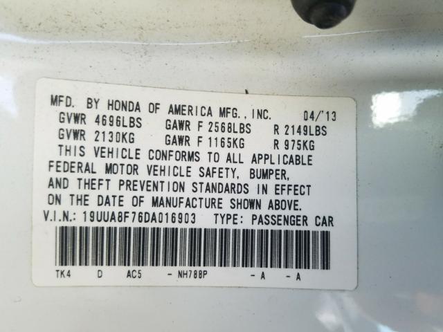 2013 ACURA TL ADVANCE 19UUA8F76DA016903