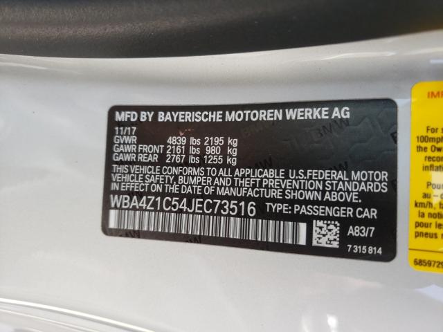 2018 BMW 430I WBA4Z1C54JEC73516