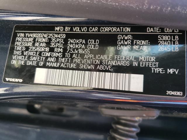 2014 VOLVO XC60 T6 YV4902DZ4E2534459