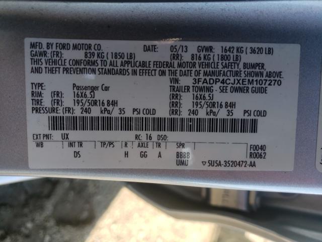 2014 FORD FIESTA TIT 3FADP4CJXEM107270