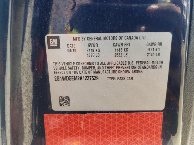 2010 CHEVROLET IMPALA POL 2G1WD5EM2A1237529