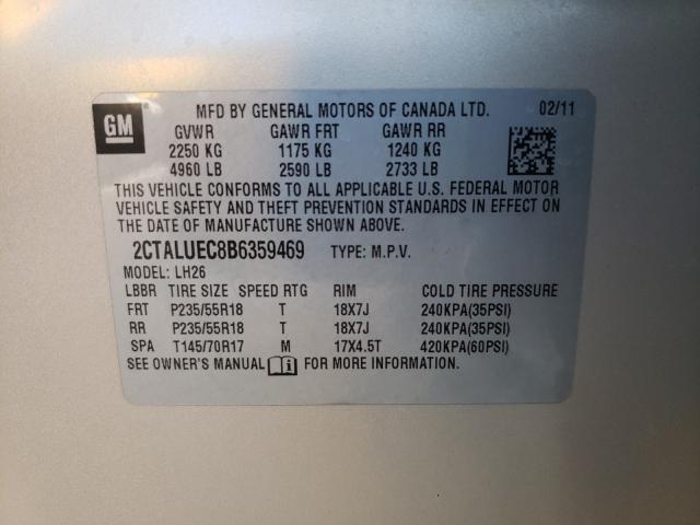 2011 GMC TERRAIN 2CTALUEC8B6359469