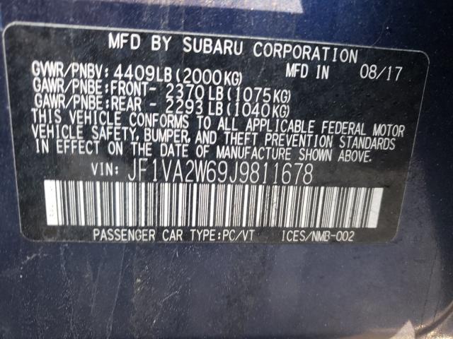 2018 SUBARU WRX STI LI JF1VA2W69J9811678