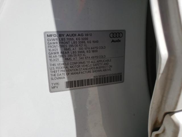2013 AUDI Q7 PRESTIG WA1WMAFE2DD004986