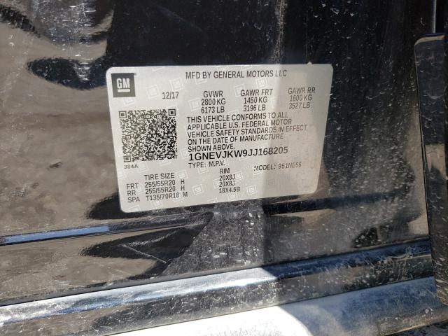 2018 CHEVROLET TRAVERSE P 1GNEVJKW9JJ168205