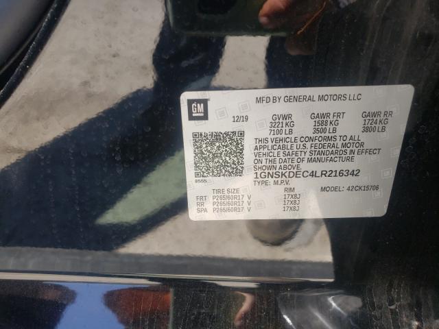 2020 CHEVROLET TAHOE POLI 1GNSKDEC4LR216342