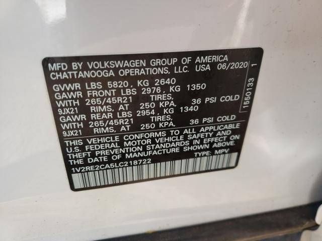 2020 VOLKSWAGEN ATLAS CROS 1V2RE2CA5LC218722