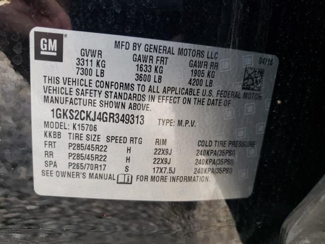 2016 GMC YUKON DENA 1GKS2CKJ4GR349313