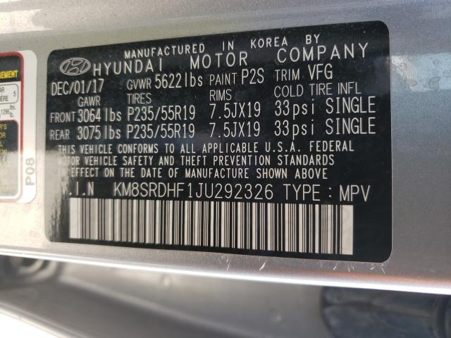 VIN 1G1JE6SB4E4114955 2018 HYUNDAI SANTA FE S no.10