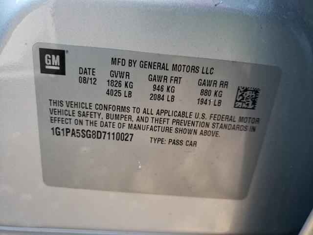 2013 CHEVROLET CRUZE LS 1G1PA5SG8D7110027