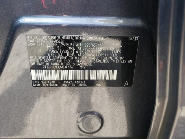 2013 TOYOTA RAV4 LE 2T3ZFREV3DW034174