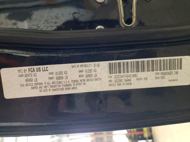 2016 DODGE CHARGER PO 2C3CDXATXGH219061
