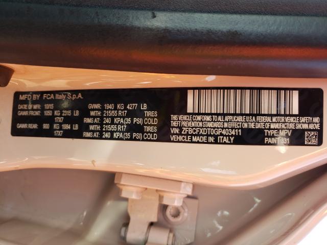 2016 FIAT 500X LOUNG ZFBCFXDT0GP403411