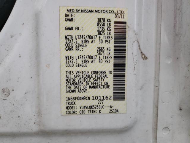 2012 NISSAN NV 1500 1N6BF0KM9CN101162
