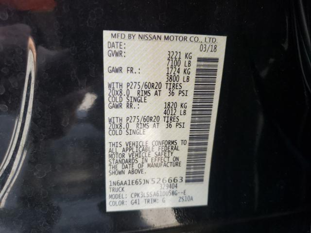 2018 NISSAN TITAN SV 1N6AA1E65JN526663