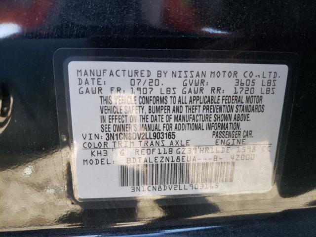 VIN 5NPE24AF0GH292322 2020 NISSAN VERSA S no.10