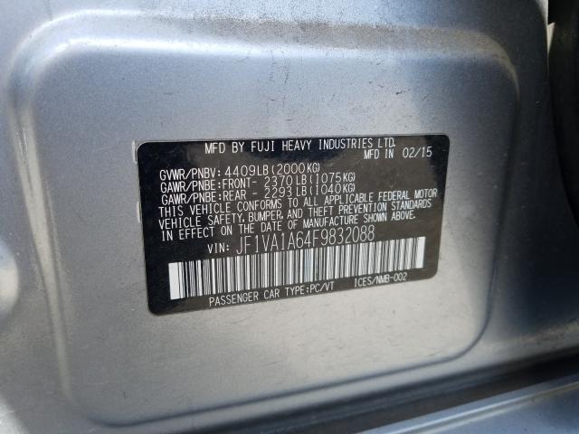2015 SUBARU WRX JF1VA1A64F9832088