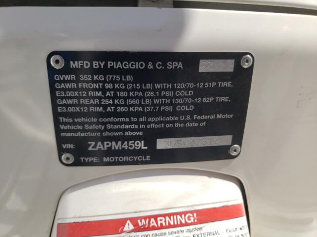 2013 VESPA GTS 300 SU ZAPM459L3D5703812