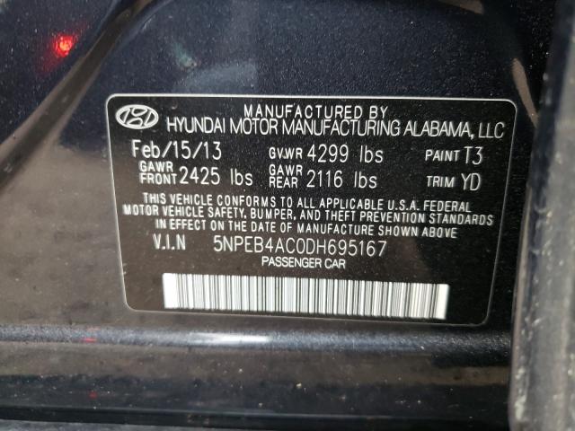 2013 HYUNDAI SONATA GLS 5NPEB4AC0DH695167