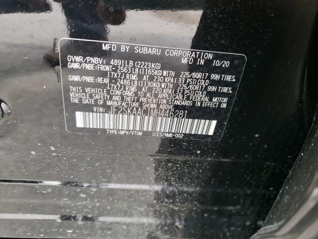 2021 SUBARU FORESTER JF2SKAAC1MH446281