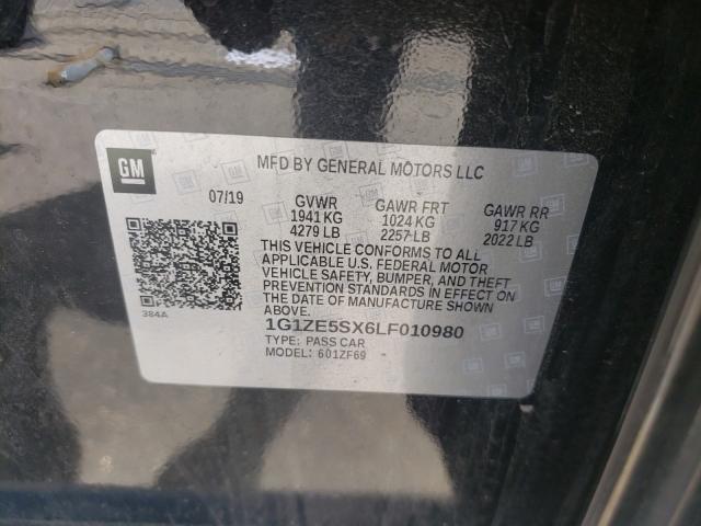 2020 CHEVROLET MALIBU PRE 1G1ZE5SX6LF010980