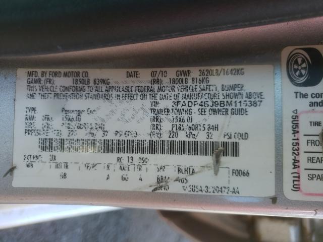 2011 FORD FIESTA 3FADP4BJ9BM115387