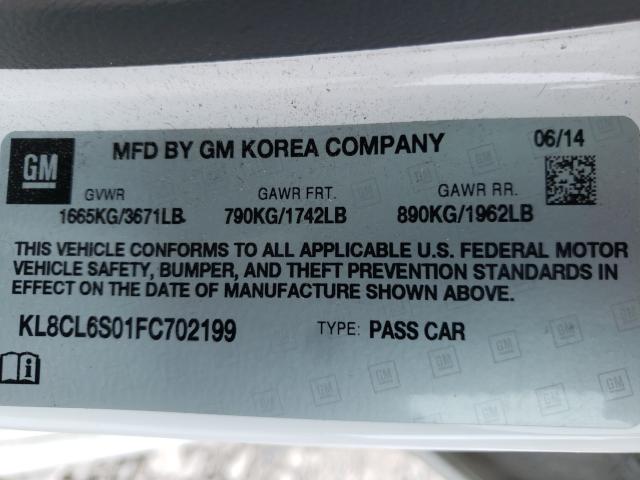 2015 CHEVROLET SPARK EV 2 KL8CL6S01FC702199